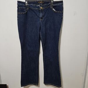Southpole Sz 20 Vintage Women Blue Denim Embelleshed Boot Cut Jeans Y2K 90s